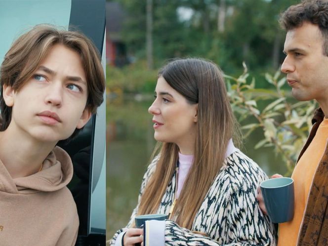 Barwy szczęścia, odcinek 3149: Emil (Artem Malaszczuk), Agata (Natalia Zambrzycka), Ignacy (Olaf Staszkiewicz) 