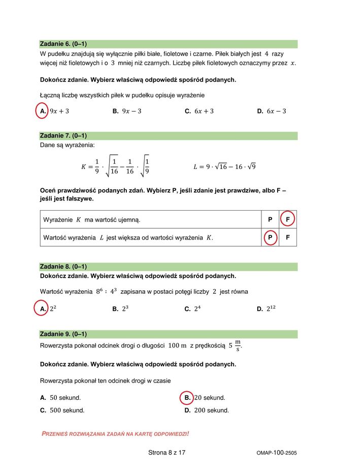 Egzamin ósmoklasisty matematyka 2025: ODPOWIEDZI, arkusze CKE [14.05.2025]
