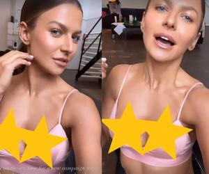 Anna Lewandowska w bluzce z dekoltem