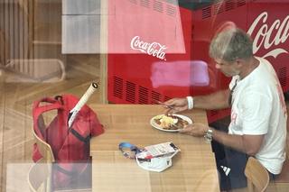 Tomasz Wiktorowski na obiedzie po porażce Świątek