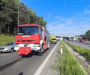 Wypadek na autostradzie A4 w Mysłowicach