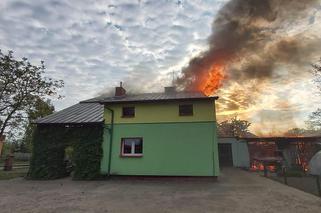 Wielki pożar domu koło Wągrowca