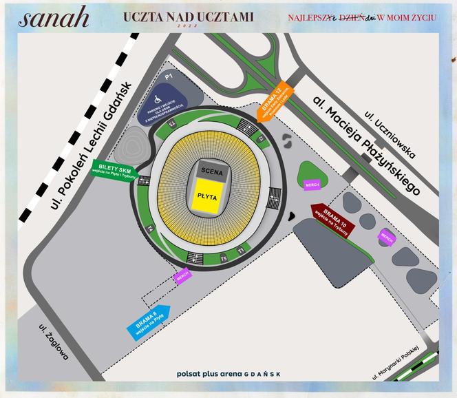 Mapa dojazd do stadionu