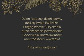 Piękne kartki z życzeniami imieninowymi. Śliczne wzory do wysłania