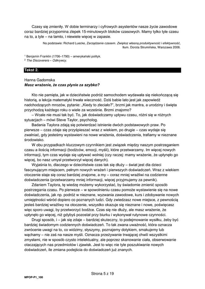 Matura język polski Arkusz CKE 7.05.2024 - zadania FORMUŁA 2023