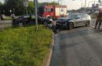 Wypadek na skrzyżowaniu ul. Czarnieckiego z ul. Folwarczną