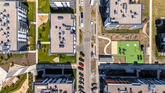 Nowe osiedla na pograniczu Kamionka i Grochowa w Warszawie