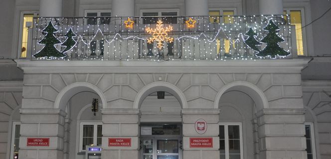 Świąteczne iluminacje 2024 w centrum Kielc