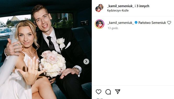 Kamil Semeniuk z żoną Kasią