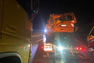 Wypadek na autostradzie A4 na wysokoaci Balic w kierunku Rzeszowa 