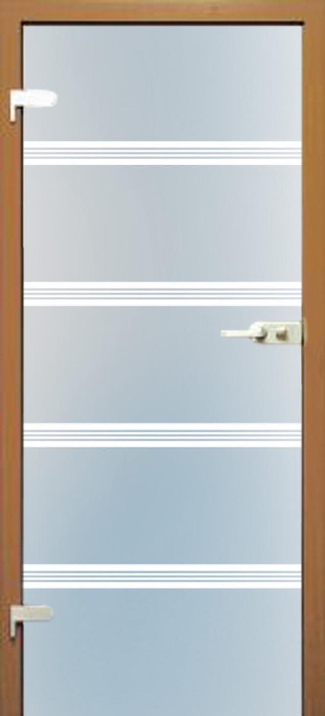 Drzwi szklane w drewnianej ościeżnicy