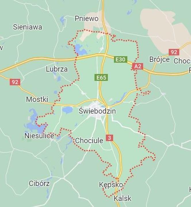Miasta o największej gęstości zaludnienia w woj. lubuskim
