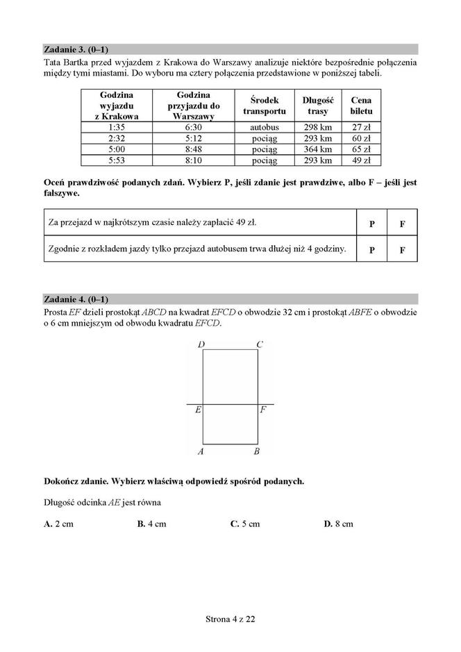 Egzamin ósmoklasisty 2019. Sprawdź przykładowe arkusze. Matematyka