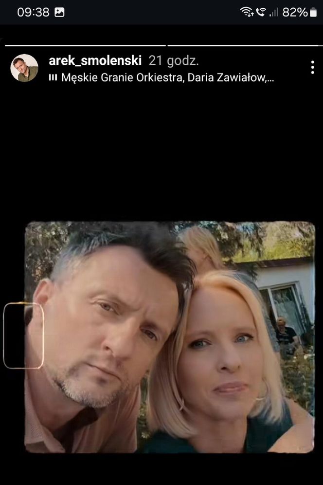 	M jak miłość nowy sezon. Bartek (Arkadiusz Smoleński), Dorota (Iwona Rejzner) na planie