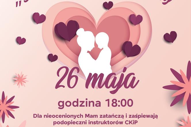 Plakat informujący o koncercie z okazji Dnia Mamy