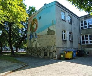 Ekomural na budynku Szkoły Podstawowej nr 54 w Szczecinie