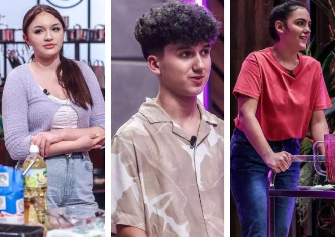 (Od lewej): Maja, Bartosz i Natalia ze Śląska w „MasterChef Nastolatki