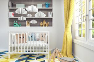 Pokój dla niemowlaka w stylu retro