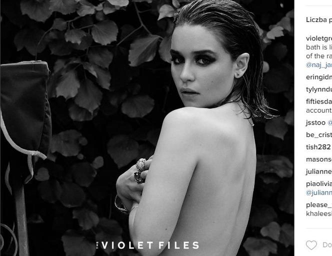 Emilia Clarke topless w Violet Grey