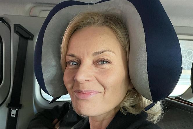 Twarz Małgorzaty Foremniak z bliska