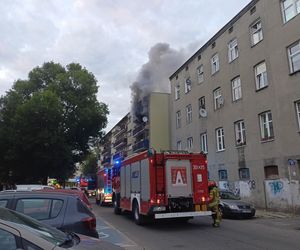 Pożar na Waryńskiego w Łodzi