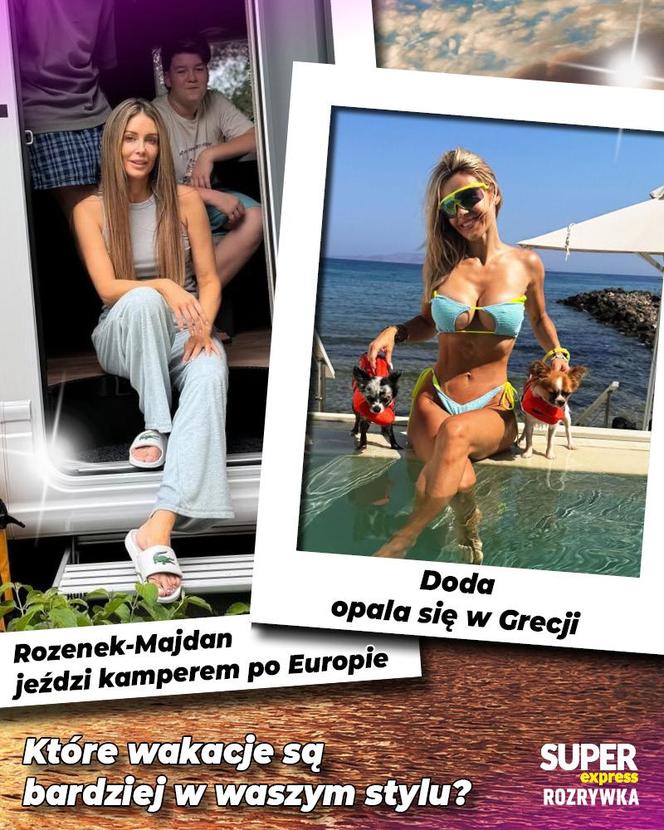 FB Rozrywka - Doda opala się w Grecji/Rozenek-Majdan jeździ kamperem po Europie