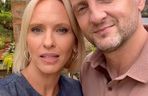 M jak miłość nowy sezon. Dorota (Iwona Rejzner), Bartek (Arkadiusz Smoleński) w siedlisku na planie