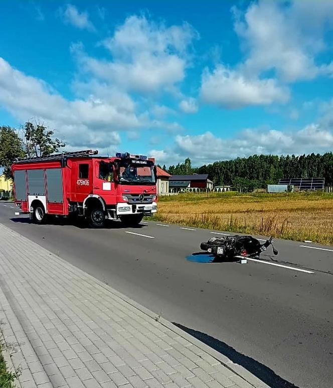 Wypadek w Adamowie. Ranną zabrał śmigłowiec LPR