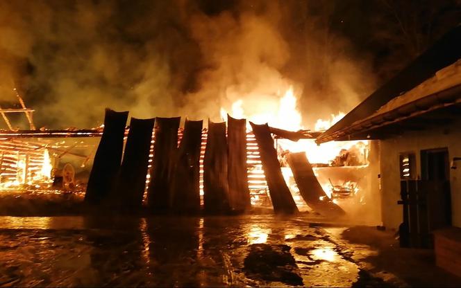 Pożar w miejscowości Jastrzębia koło Ciężkowic