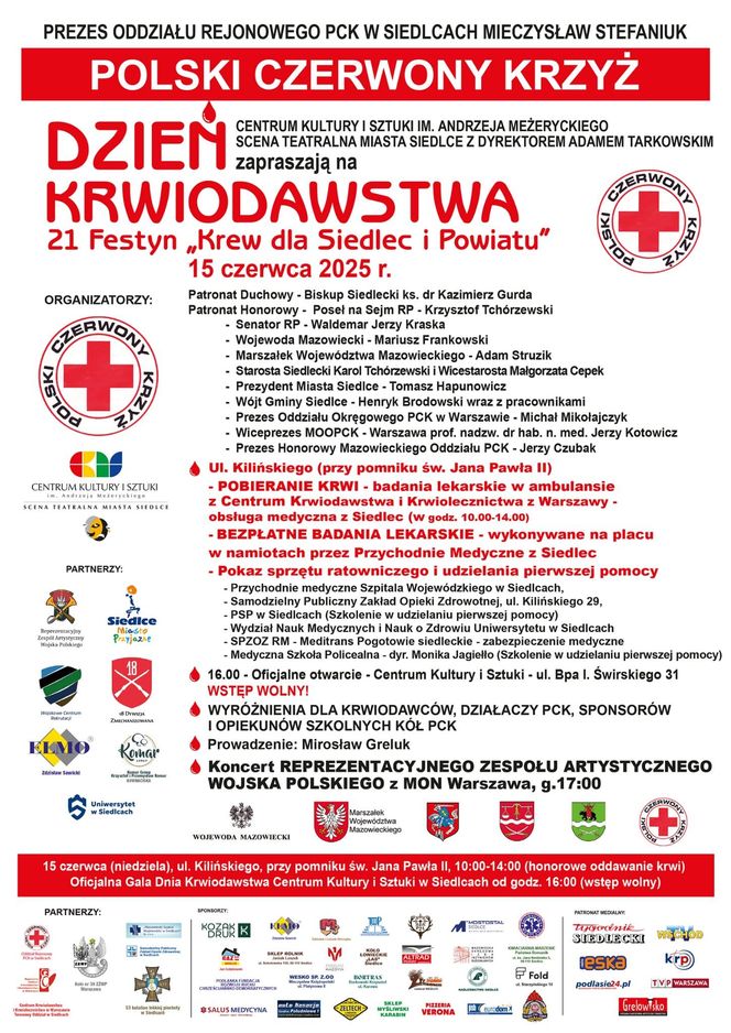 Święto Krwiodawców i Krwiodawstwa w Siedlcach!