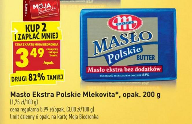 masło polskie 3,49 zł
