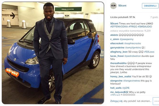 50 Cent zbankrutował, ale wciąż ma dobry humor