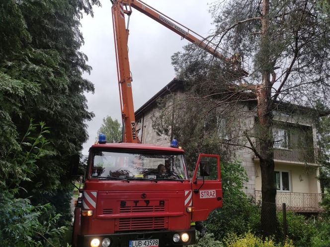 Potężne burze nad Polską. Drzewa spadały na samochody, setki interwencji straży pożarnej 