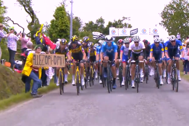 Fanka spowodowała ogromną kraksę na Tour de France. Chciała pokazać się w telewizji