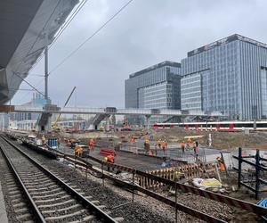 Prace budowlane na stacji kolejowej Warszawa Zachodnia