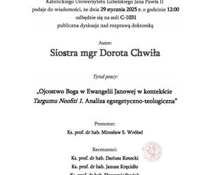 Pierwszy w Polsce doktorat z nauk biblijnych [AUDIO]