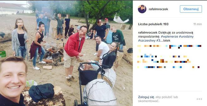 Rafał Mroczek świętuje urodziny z narzeczoną Joanną i przyjaciółmi