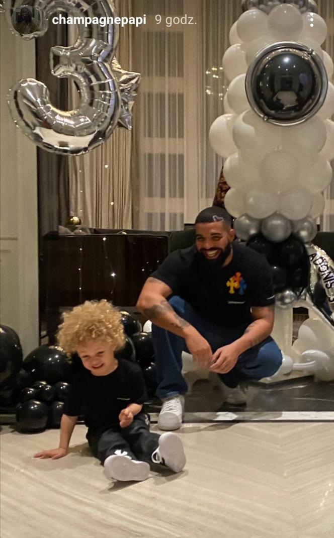 Drake z synem Adonisem
