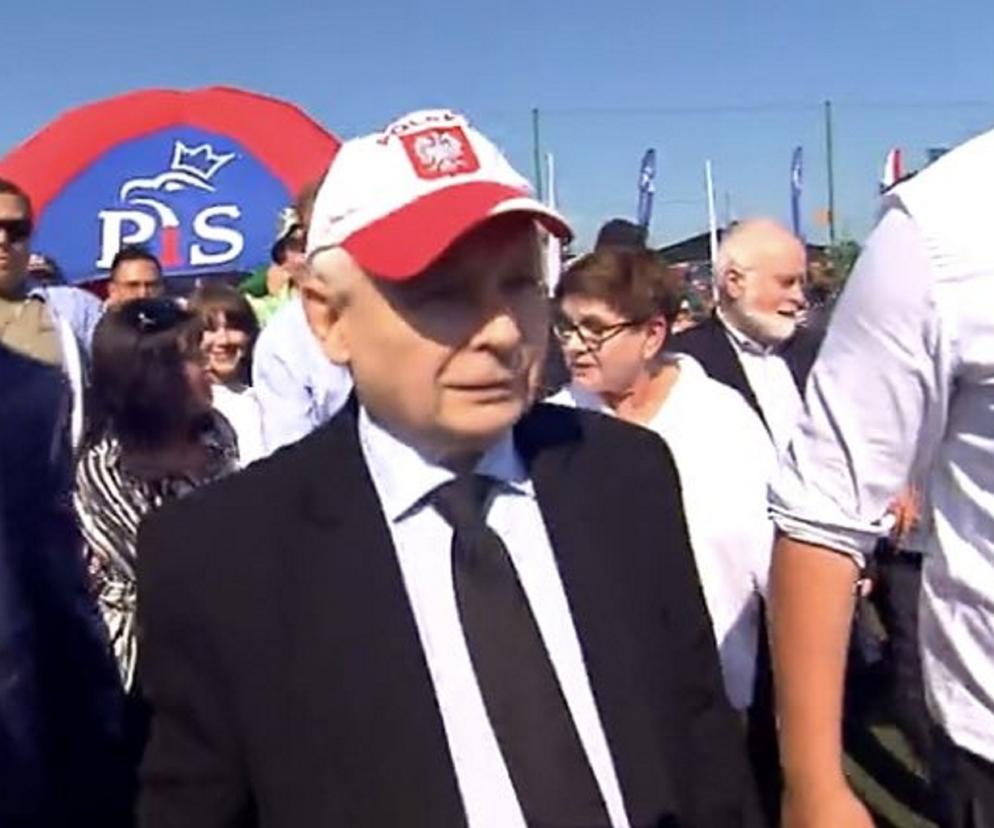 Jarosław Kaczyński na pikniku w Woli Rędzińskiej