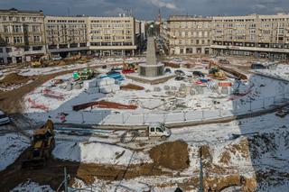 Trwa remont placu Wolności w Łodzi