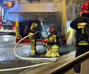 Pożar autobusu w Warszawie