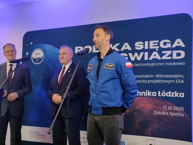 Sławosz Uznański-Wiśniewski odwiedził Politechnikę Łódzką