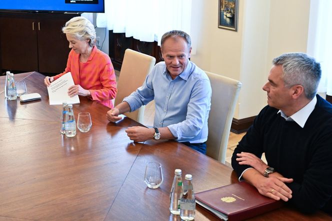 Konferencja prasowa Tuska z Von Der Leyen, Fico