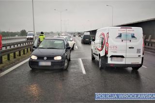 Karambol na Autostradowej Obwodnicy Wrocławia