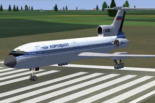 Tu-154 w symulatorze FlightGear Flight Simulator 02