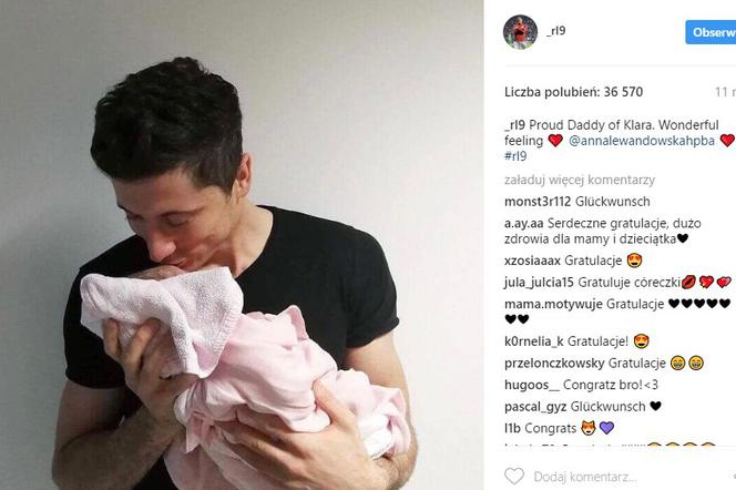 Robert Lewandowski, córka Lewandowskiego, Klara Lewandowska