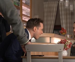 Na Wspólnej na planie. Darek Żbik (Michał Mikołajczak), Aneta (Dorota Krempa)