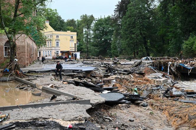 Lądek Zdrój po przejściu fali