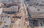Budowa tunelu kolejowego i przystanku Śródmieście w Łodzi (marzec 2025)