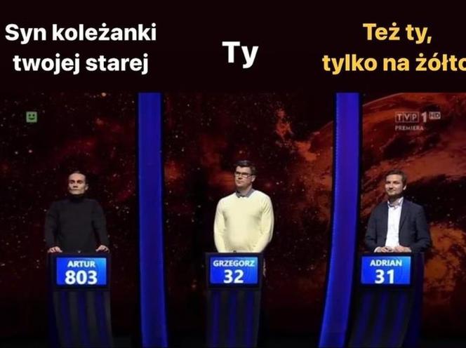 Głośno o Arturze Baranowskim. Najlepsze MEMY z rekordzistą programu "Jeden z dziesięciu"